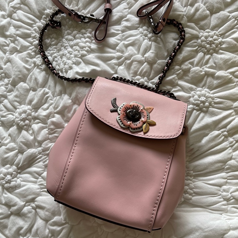 Coach pink convertible crossbody / backpack